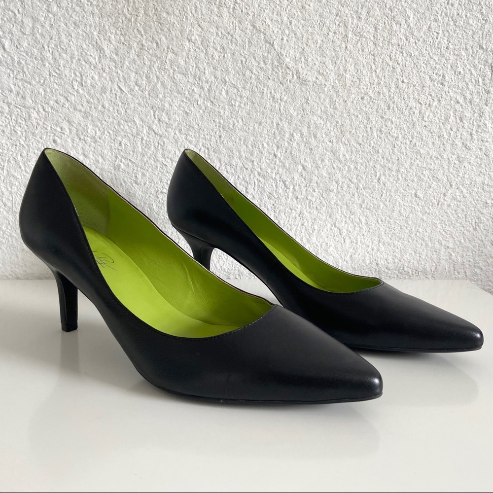 Shoes of Prey Leather Kitten Heel Pumps